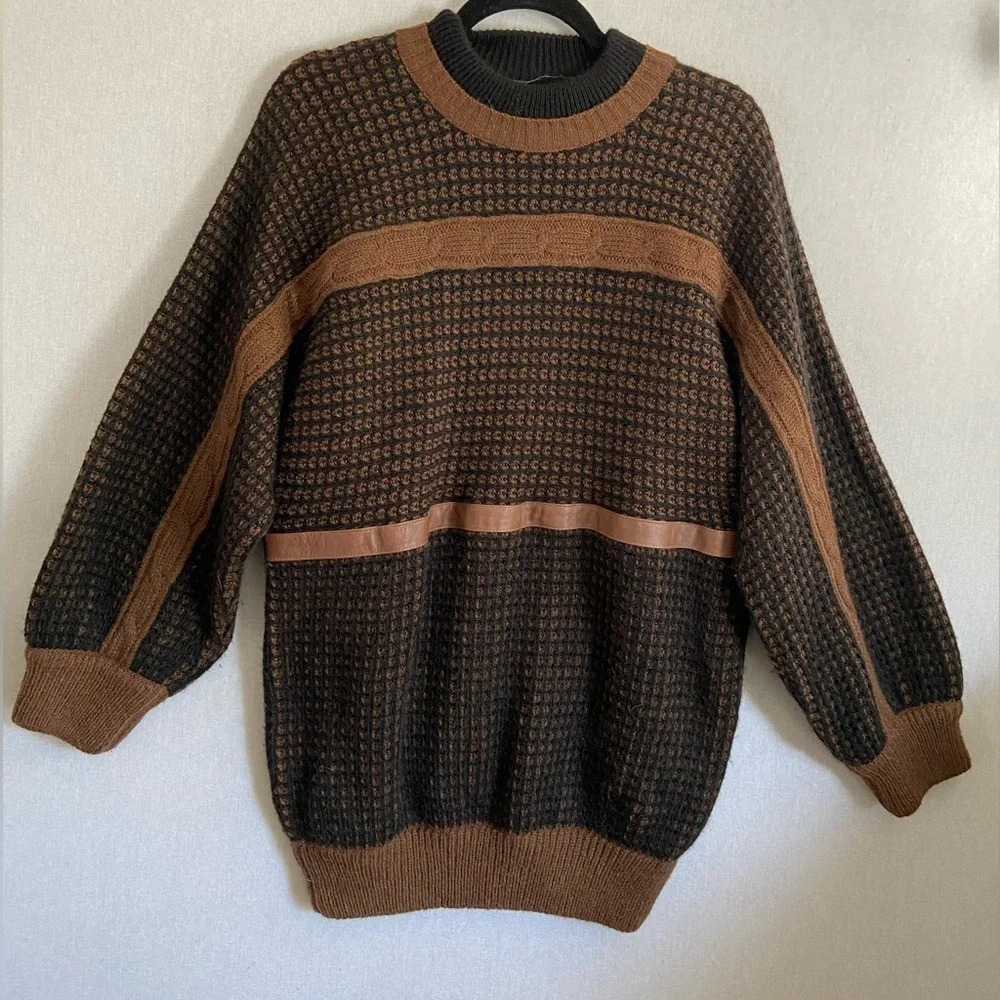 Creazioni Fraber vintage made in Italy alpaca  wool crewneck sweater